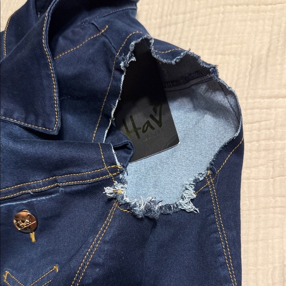 Women's Blue Jean Jacket - Picture 6 of 7